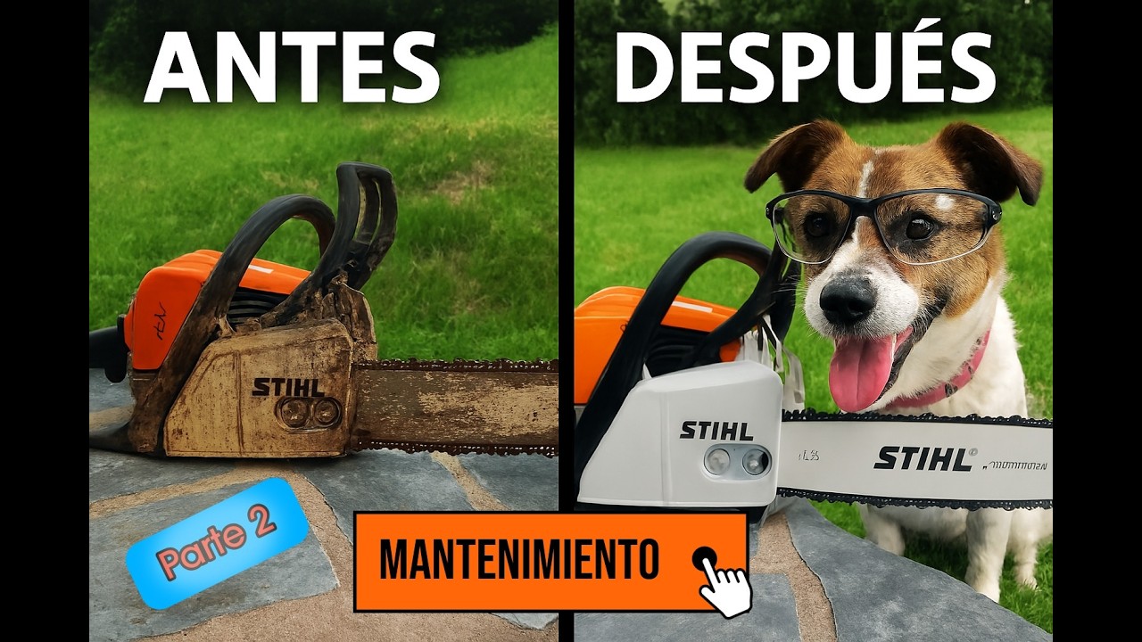 🧼 “De sucia a brillante: la MS 180 y una sonrisa canina”