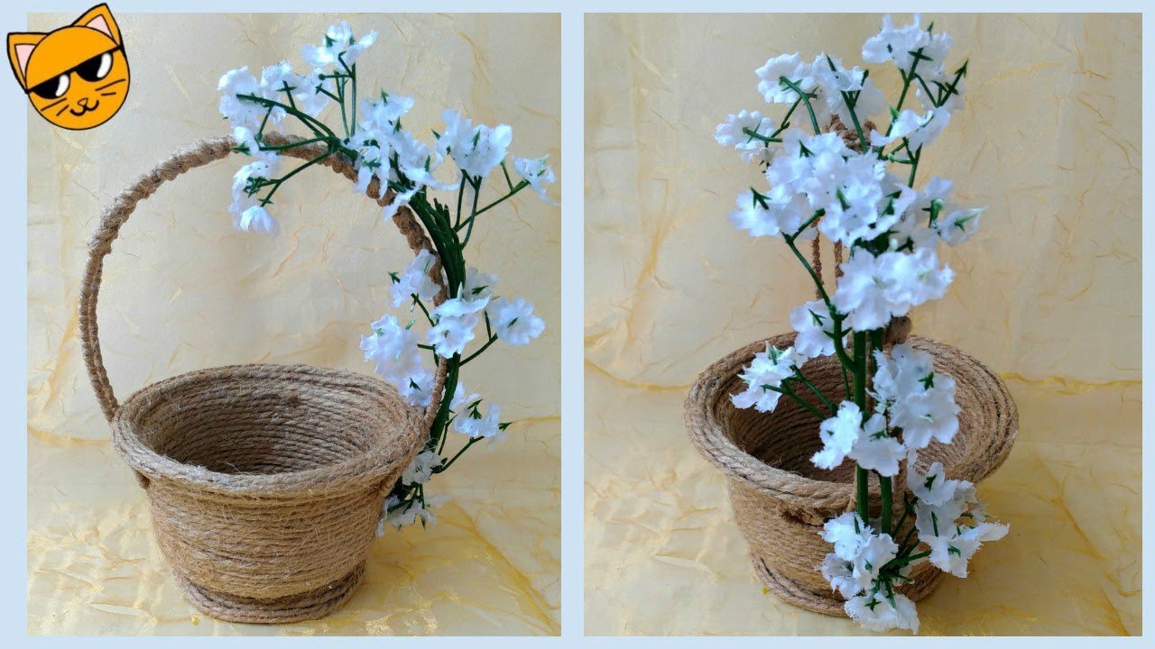 Корзиночка из джута.