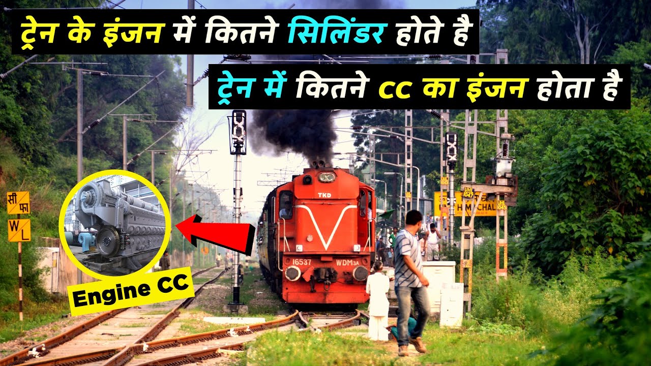 ट्रेन के इंजन में कितने सिलिंडर होते है, और कितने cc का इंजन होता है
