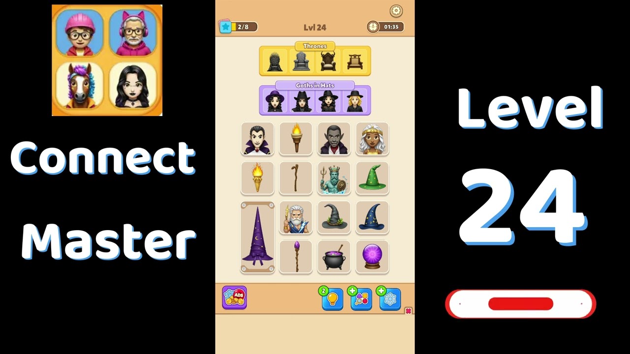 Connect Master Level 24 Walkthrough 🧩 | Match Puzzle | Puzzle Solutions & Tips | Go Answer