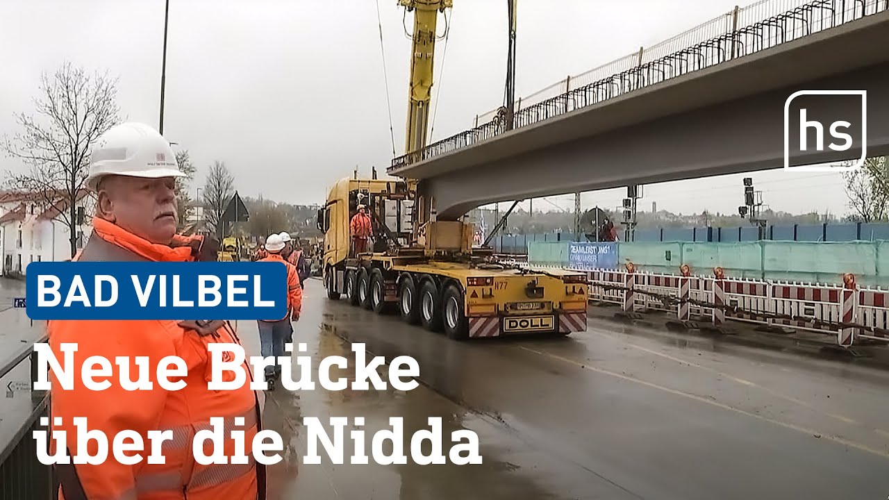 S6-Ausbau: An nur einem Tag wurde neue Bahnbrücke über die Nidda gebaut | hessenschau