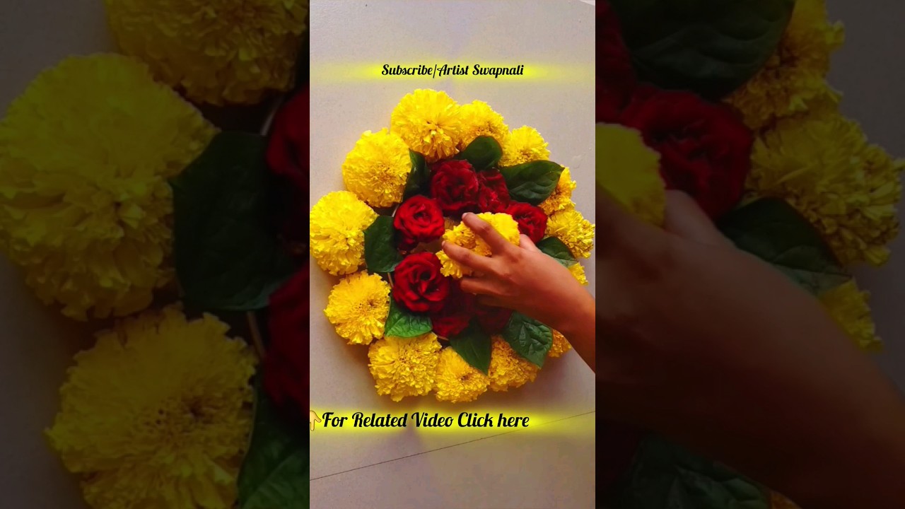 Flower Rangoli design for diwali || Diwali Decoration ideas