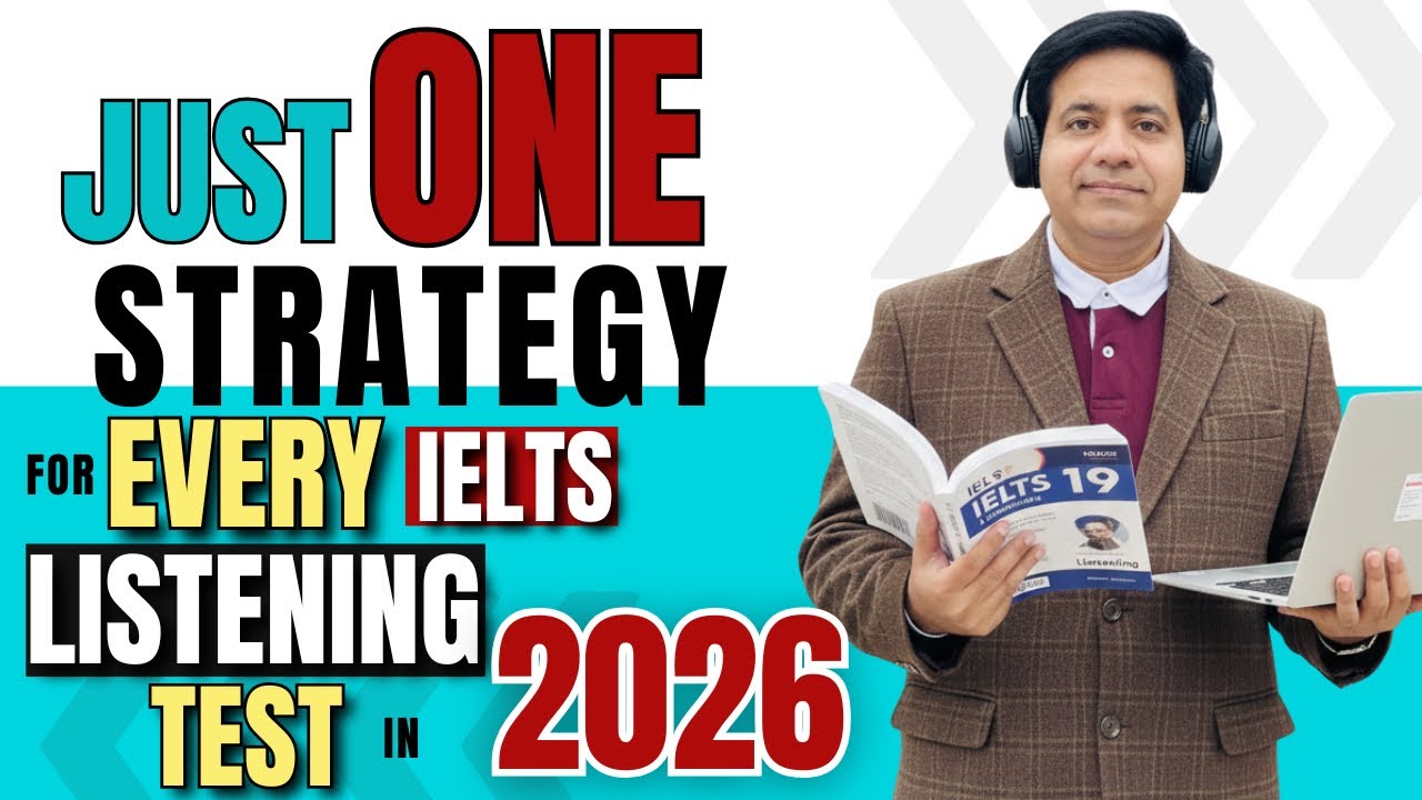 Всего ОДНА стратегия для каждого теста IELTS по аудированию в 2026 году. Автор: Асад Якуб.