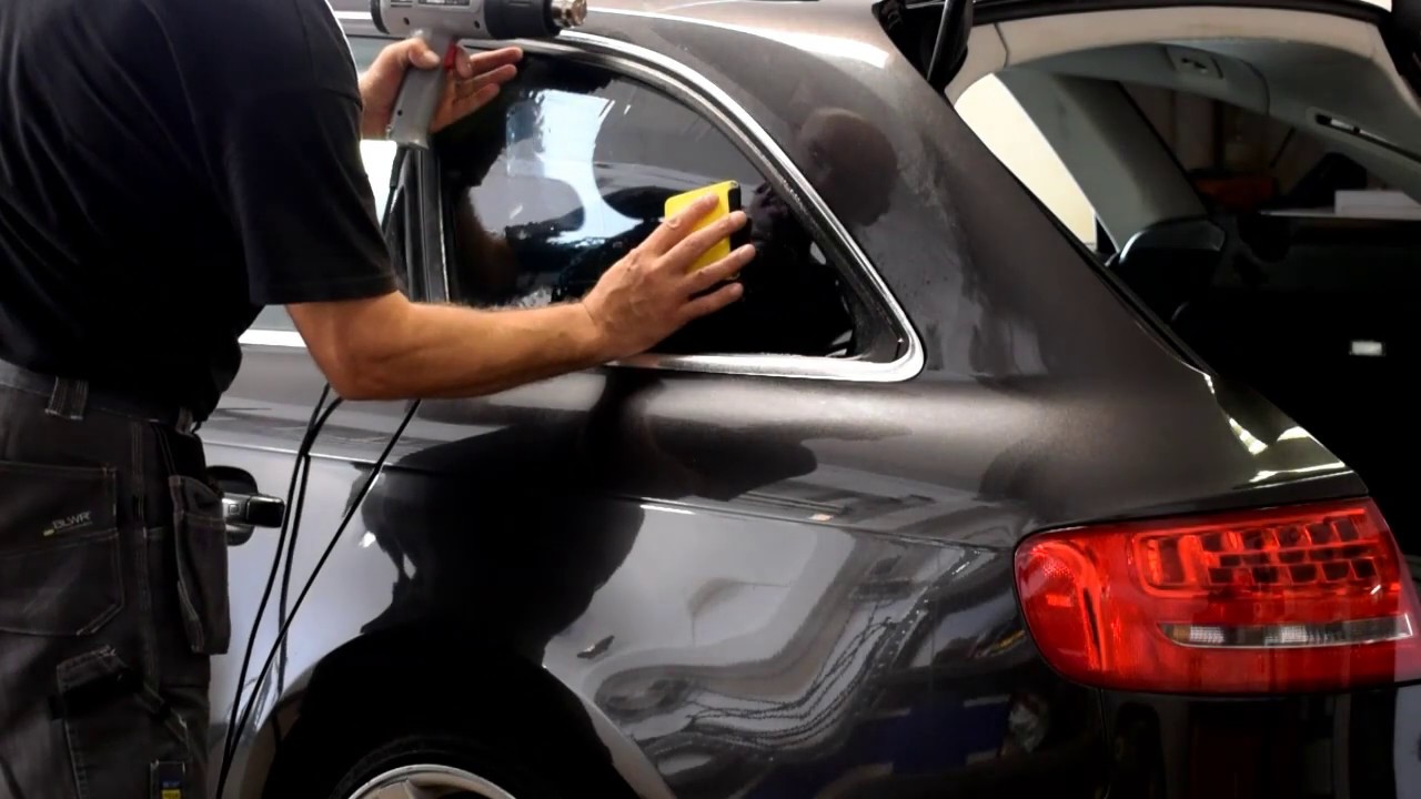 Toning av sidoruta på AudiA4 kombi - Panthera film 5% - Window tinting