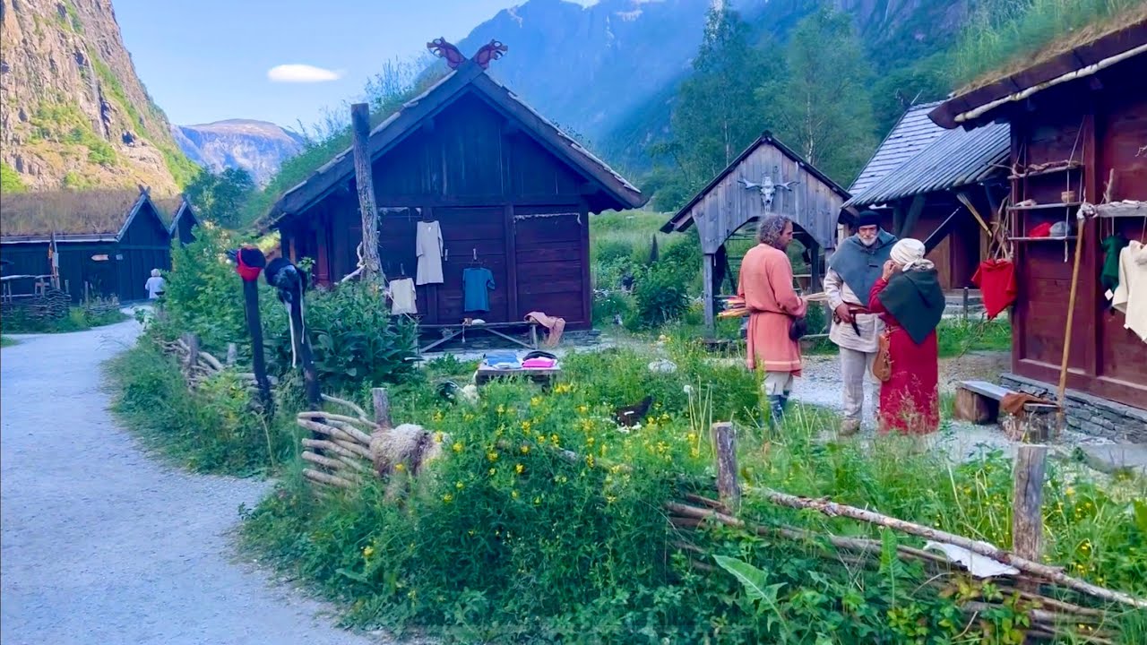 Viking Village in Gudvangen, Norway 🇳🇴 #2023travel #vikings 