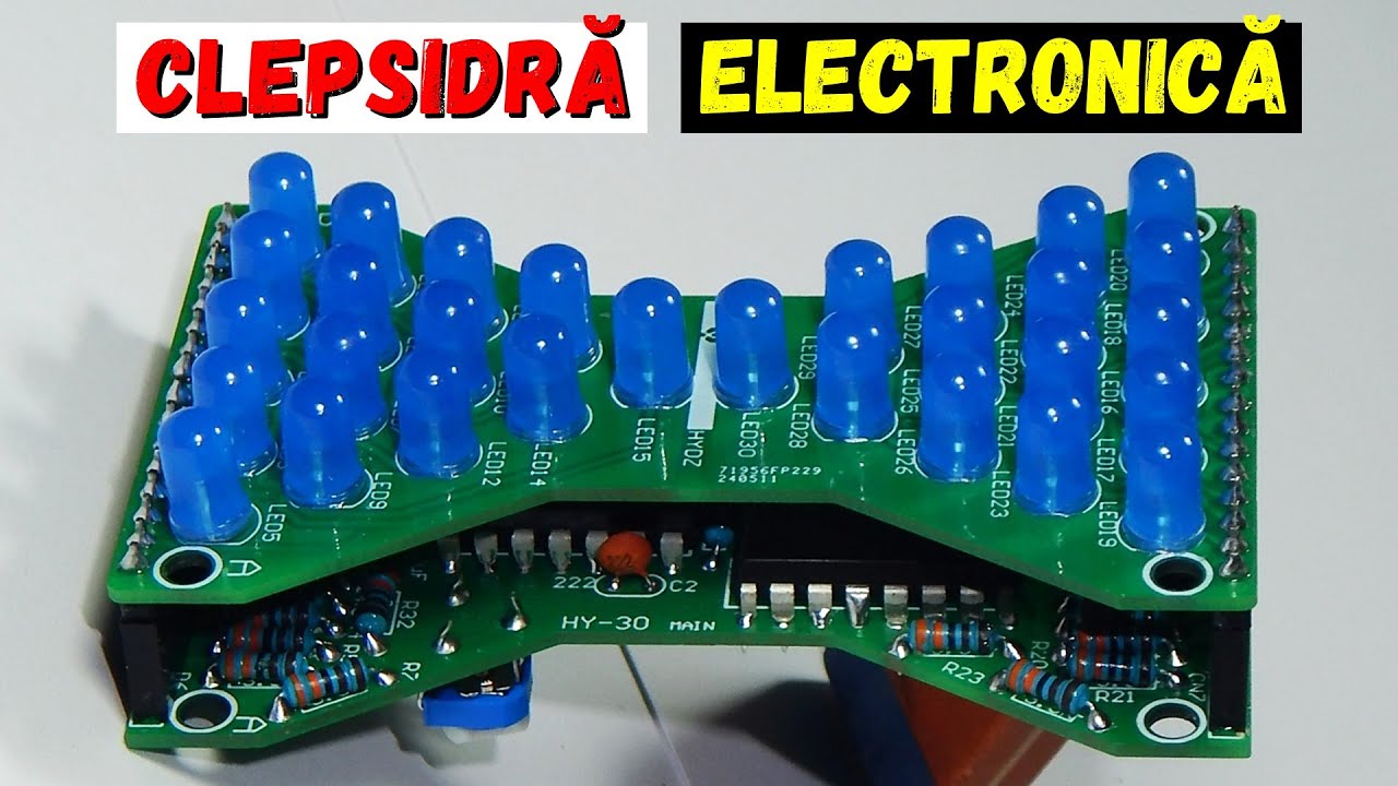 Diy electronic hourglass with LEDs and logic integrate