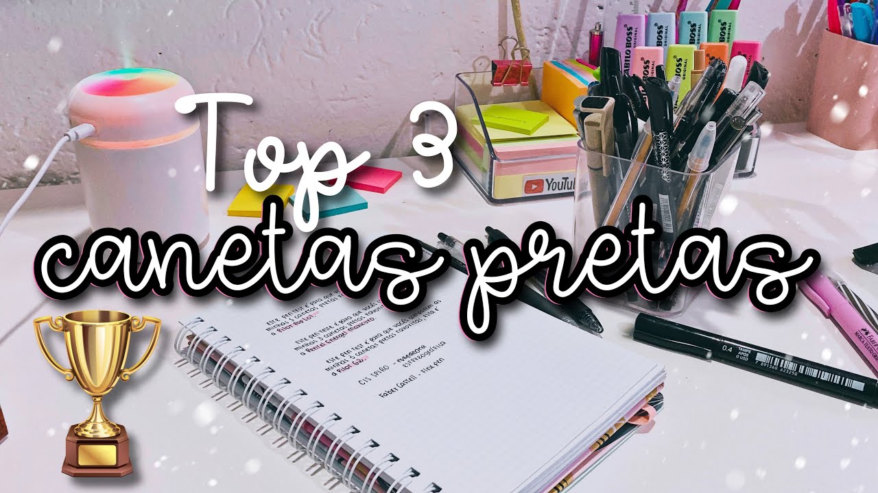 top 3 canetas pretas favoritas | pen test para comparação + dicas de outras canetas