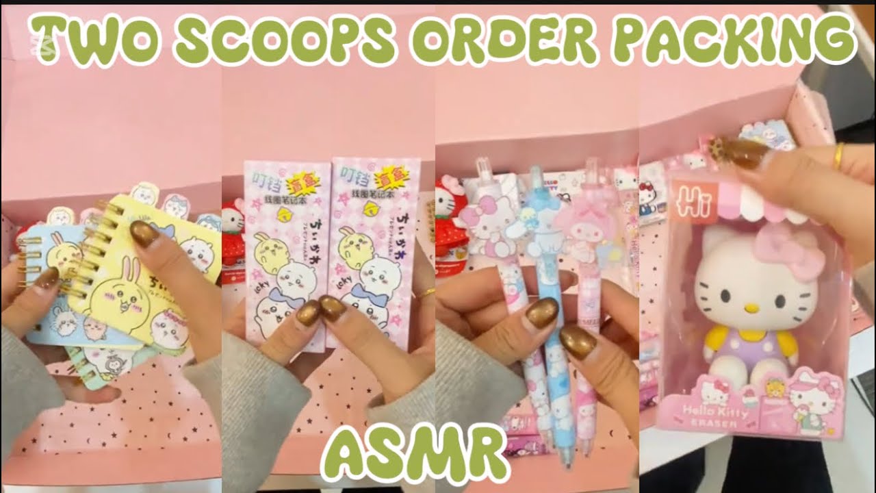 TWO SCOOPS ORDER PACKING 😻✨(ASMR)||SMALL BUSINESS 