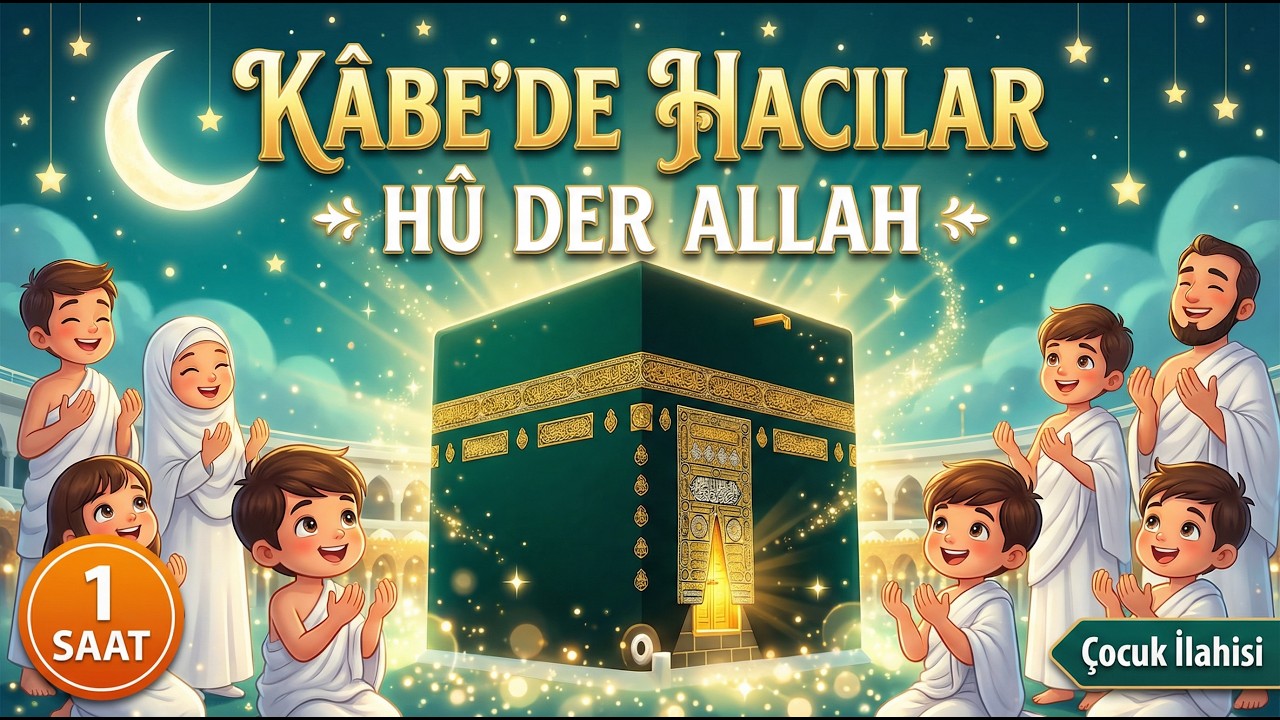 Kâbe'de Hacılar Hû Der Allah 1 Saat | Çocuk İlahisi Dinle 🌙