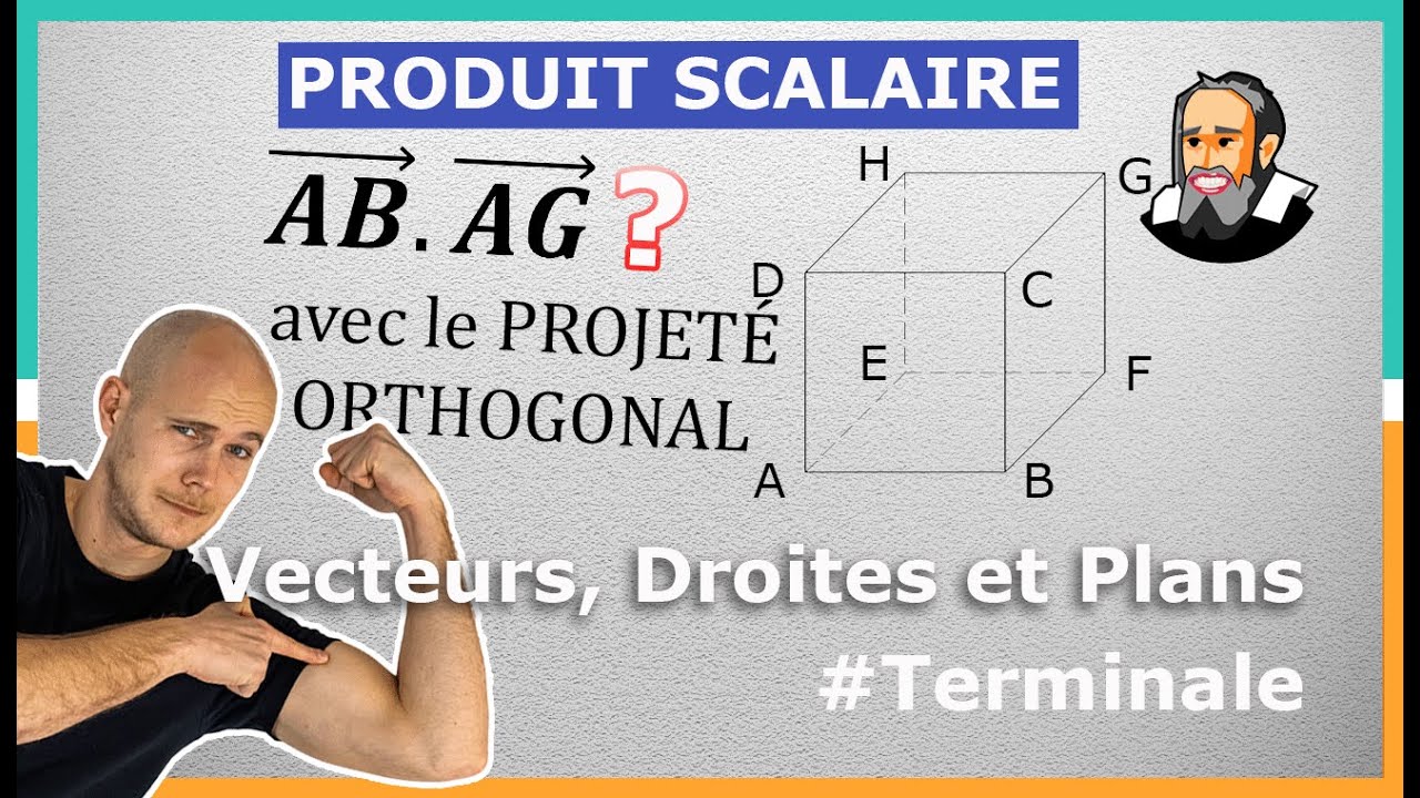 PRODUIT SCALAIRE dans l'Espace avec la PROJECTION ORTHOGONALE - Exercice Corrigé - Terminale
