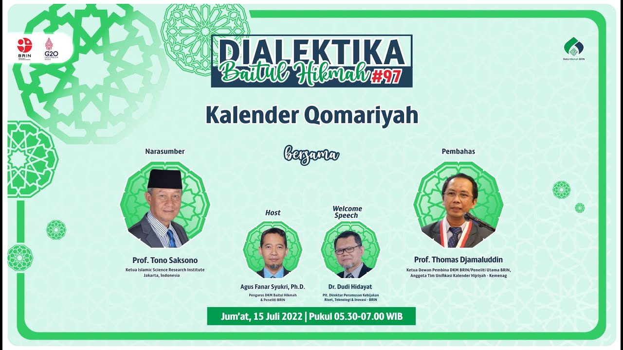 DBH #97 - Kalender Qomariyah - Prof. Tono Saksono & Prof. Thomas Djamaluddin
