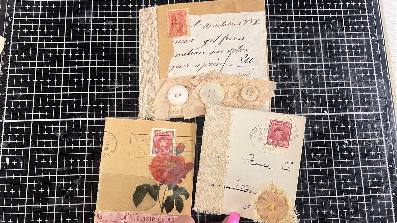 Junk Journal Notebooks made from Envelopes - Envelope Notebooks - Junk Journal Tutorials