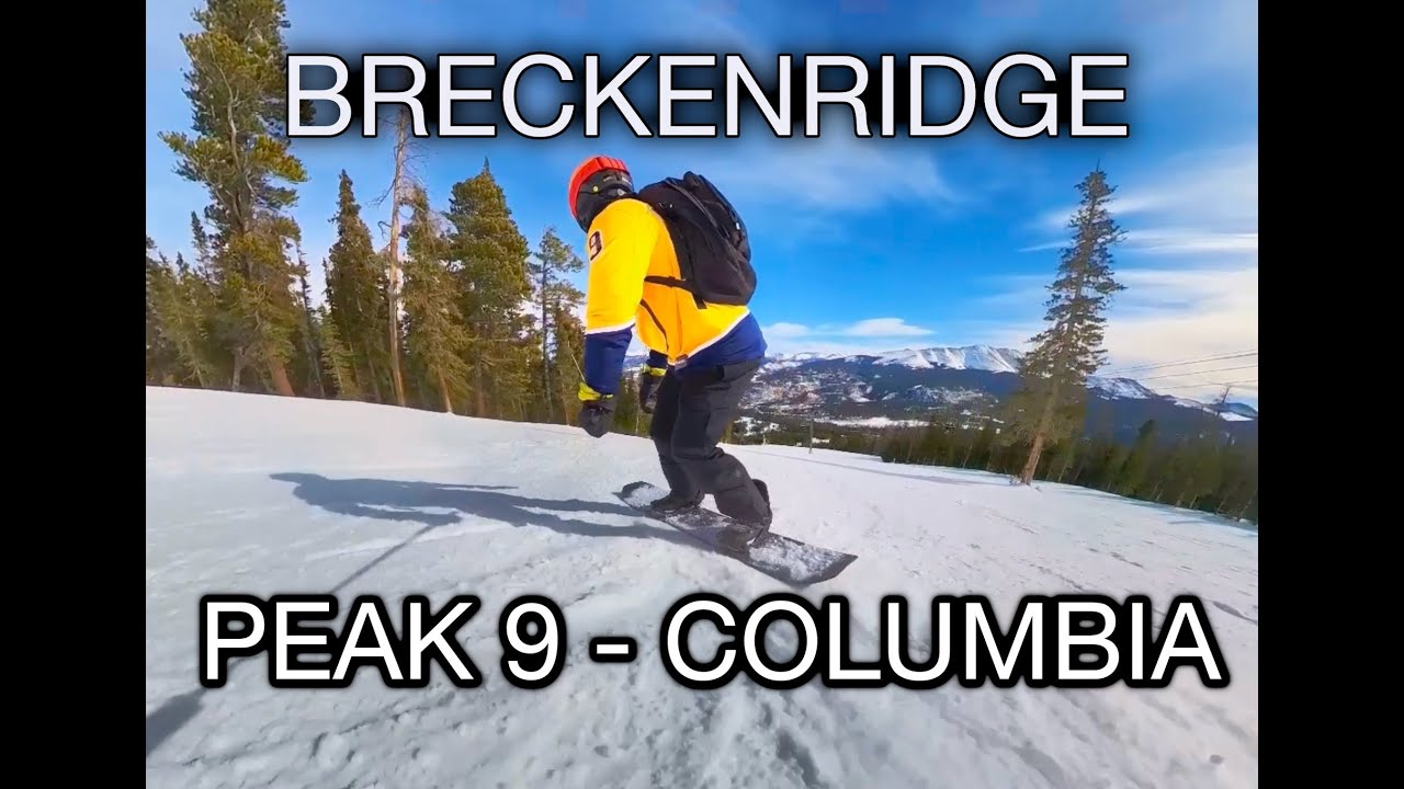 First Time Snowboarding Breckenridge Peak 9 Columbia Run (POV 4K)
