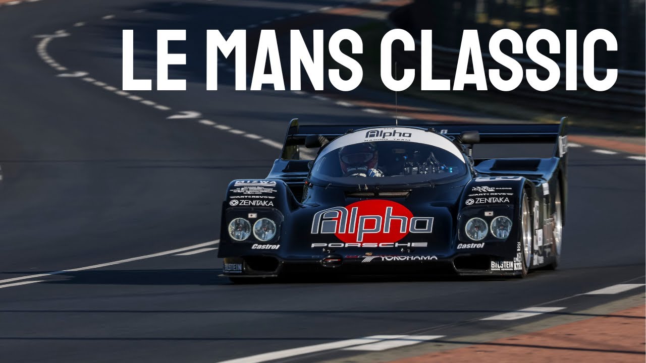 Le Mans Classic 2025 : Porsche 962 C and Lola T70 Mk III B racing on the most demanding track