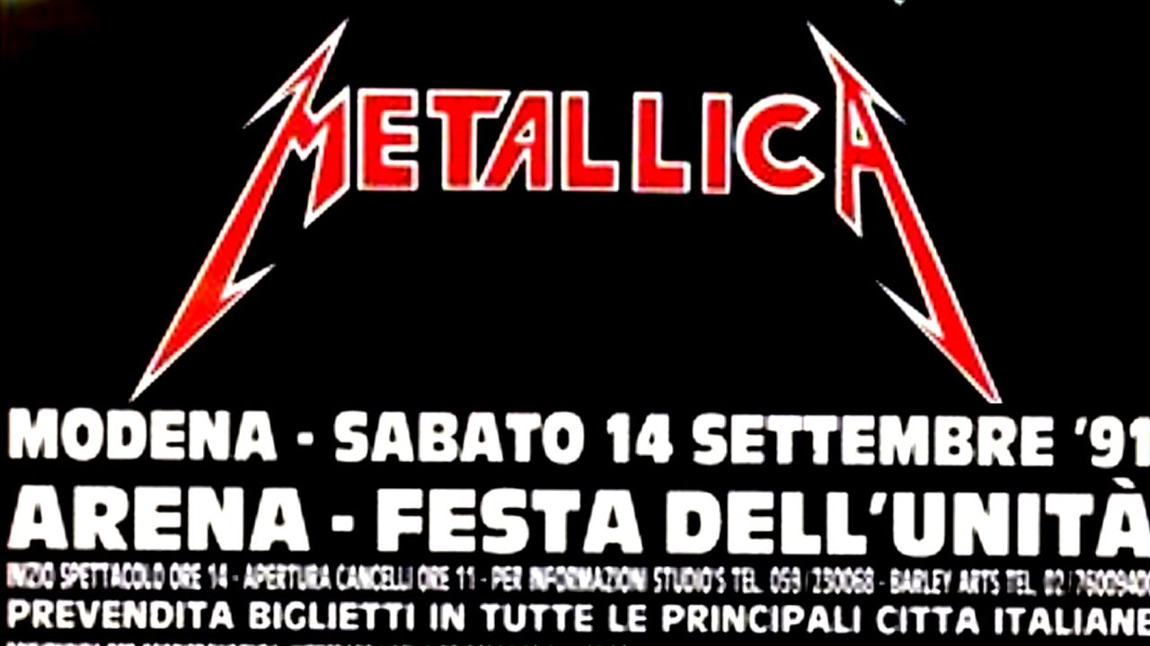 Metallica - Monsters of Rock Festival, Arena, Modena, Italy, 14 sep 1991 LIVE