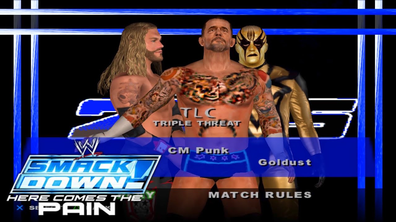 Edge vs. CM Punk vs. Goldust | TLC Triple Threat Match | WWE Smackdown!🔥🔥🔥