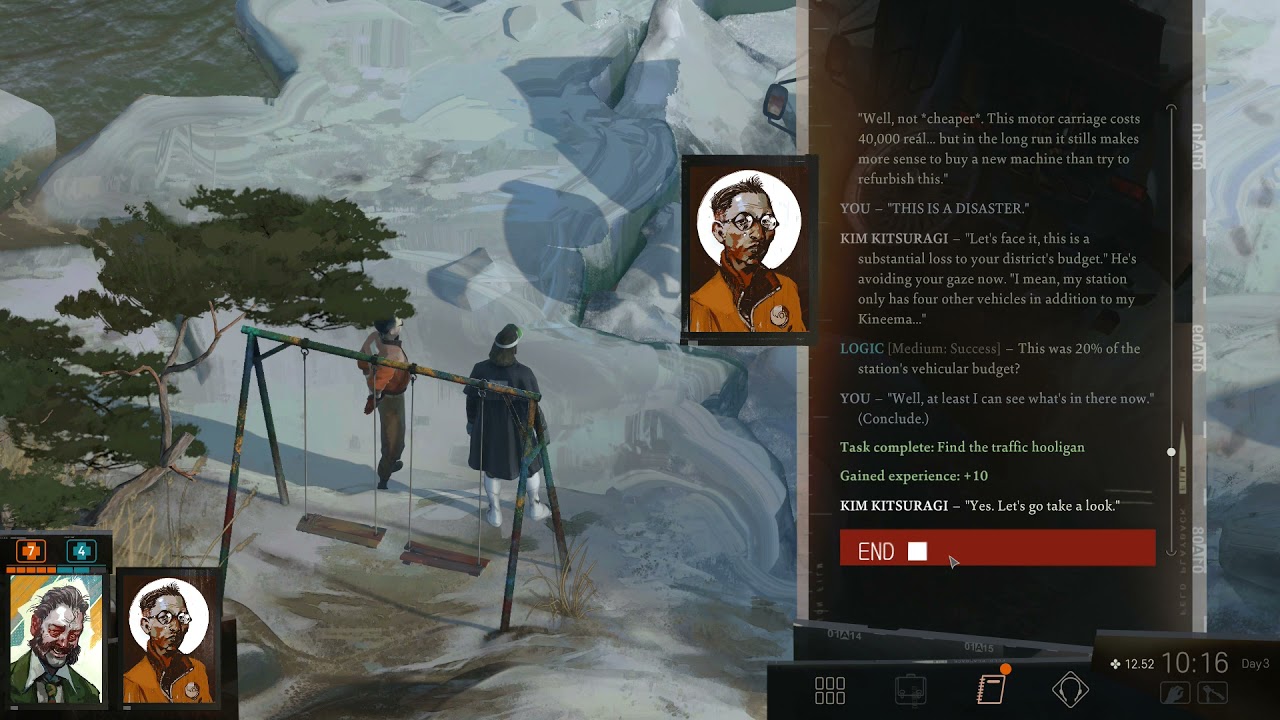 Disco Elysium: Final Cut - Finding sunken car and badge