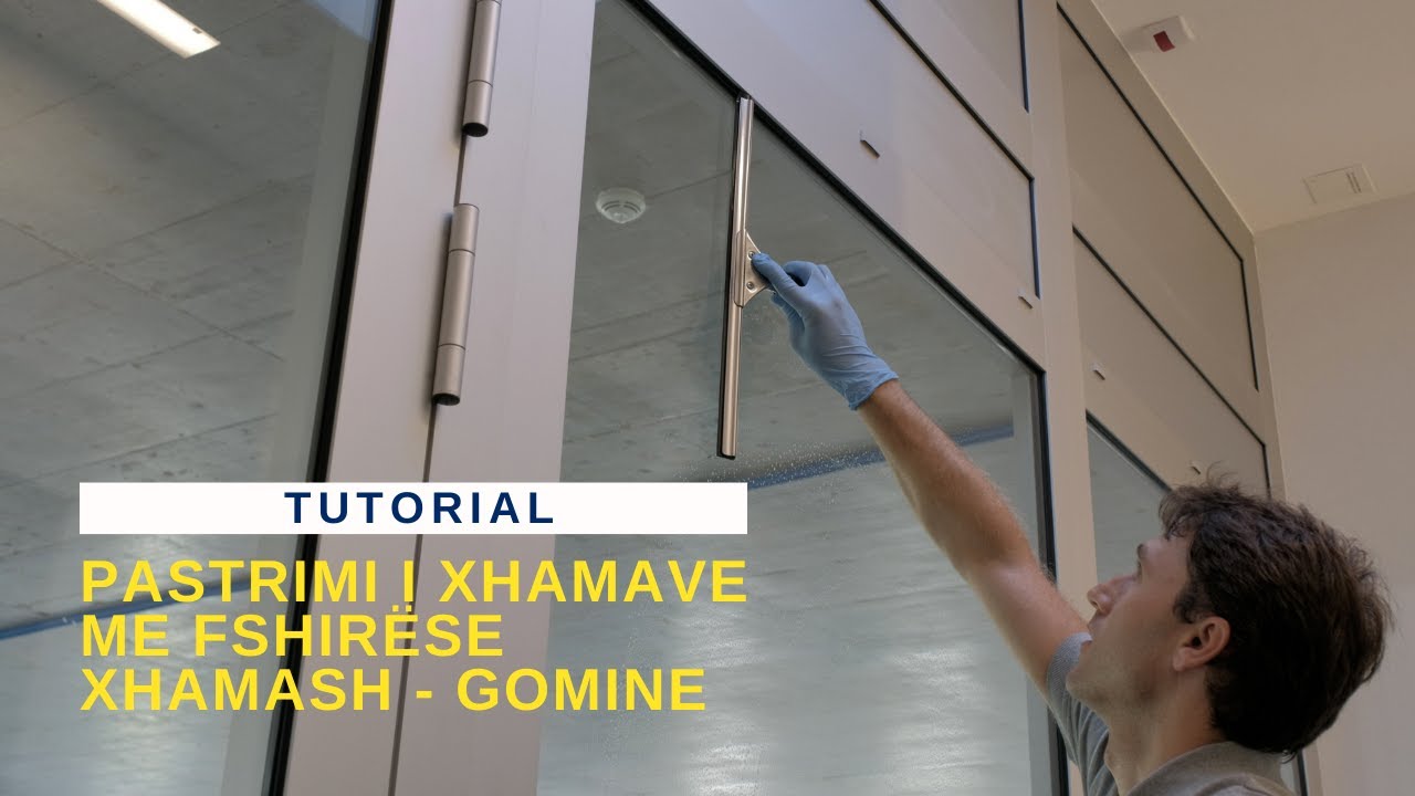 ALB No5 Pastrimi i xhamave me fshirëse xhamash - gomine
