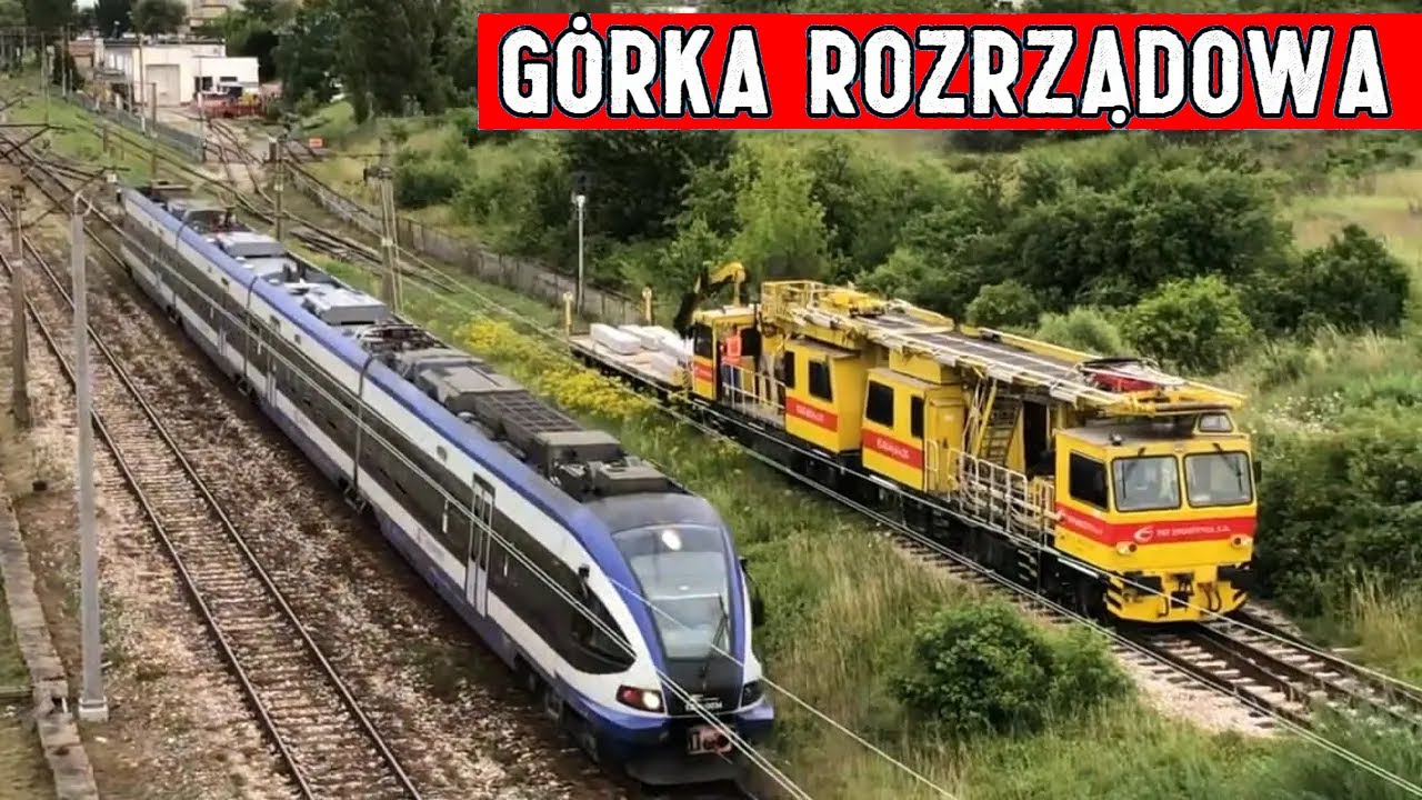 Odważny pracownik skacze na wagon! Kielce Herbskie górka rozrządowa pociągi i drezyny