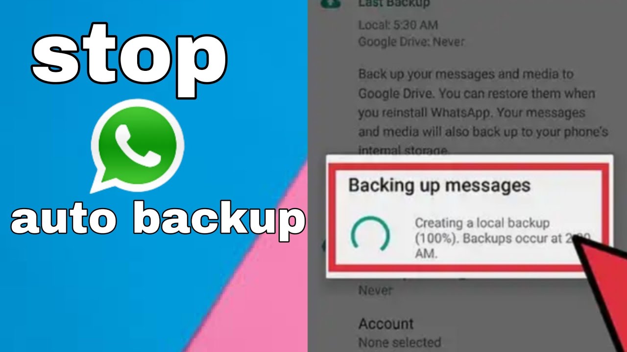 How to stop/change WhatsApp auto backup
