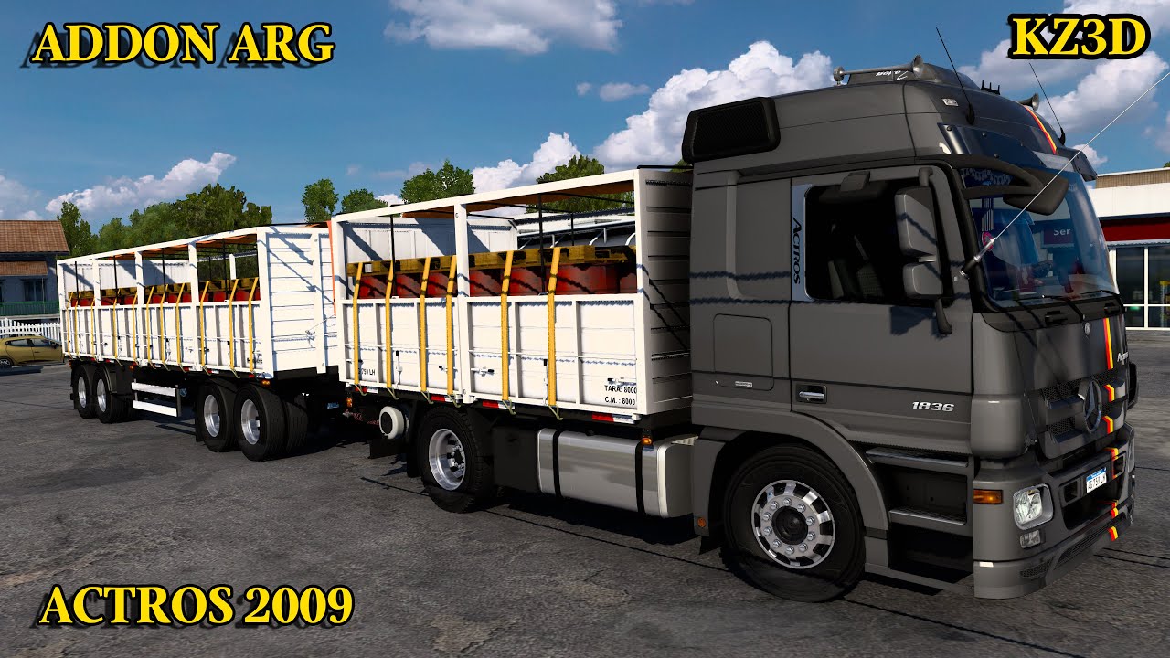 Download ADDON ARG - MB Actros 2009 - Helvetica 2019 | MOD PUBLICO | ETS2 1.44 MODS | Kaku Peralta