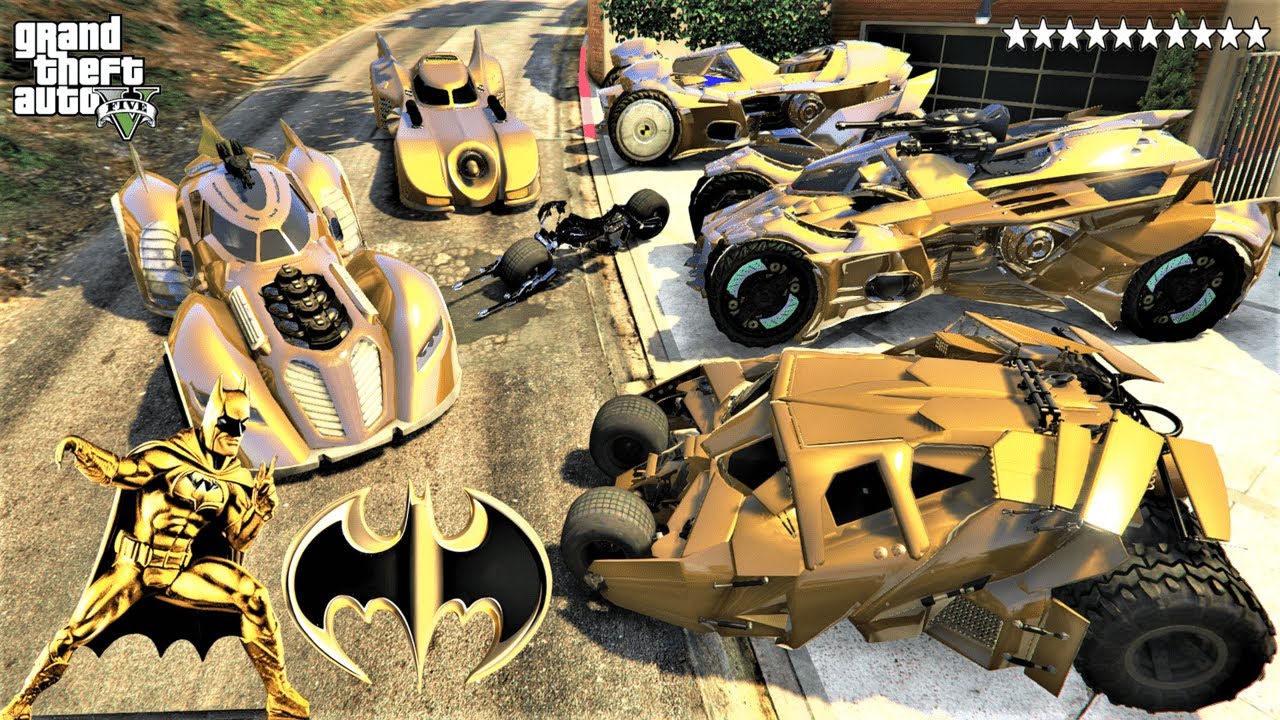 GTA 5 - Stealing Batman VEHICLES with Franklin! | (GTA V Real Life Cars #1)