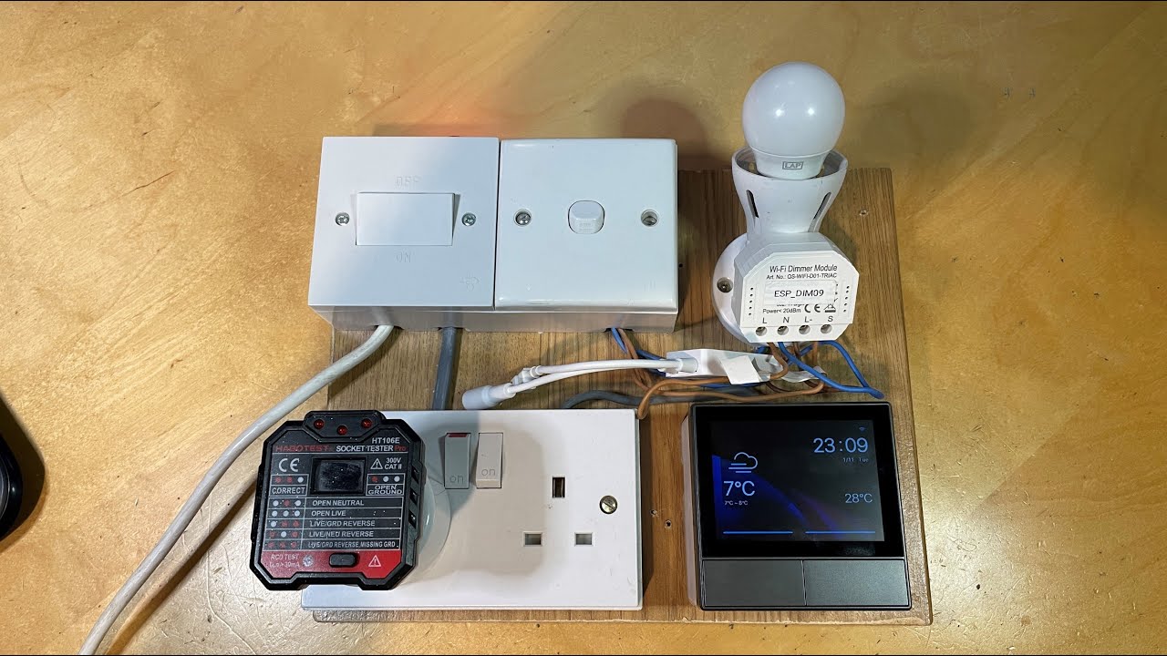 NSPanel running ESPHome connected to Home Assistant