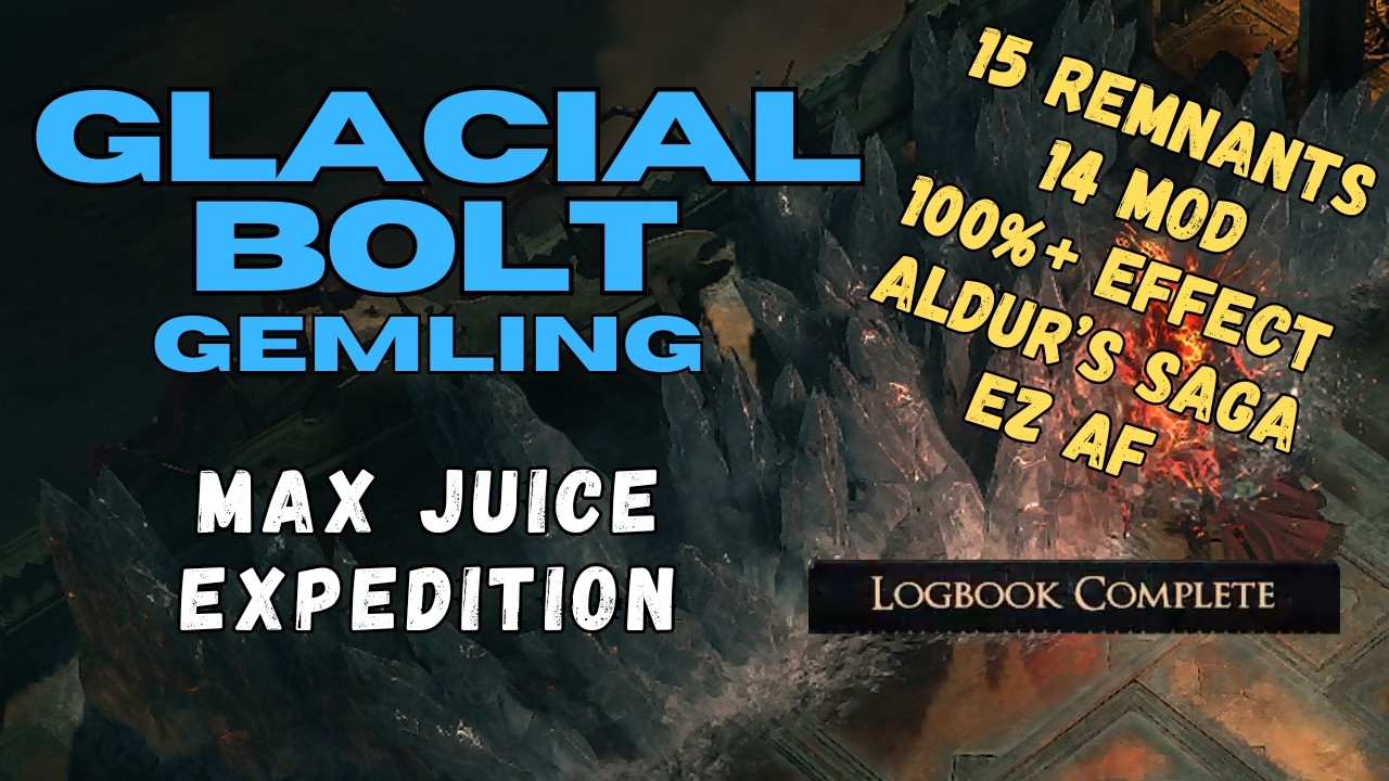 1-SHOT Juiced Expeditions - Glacial Bolt Gemling - Updates & Crossbow Crafting Guide - POE 2 0.5