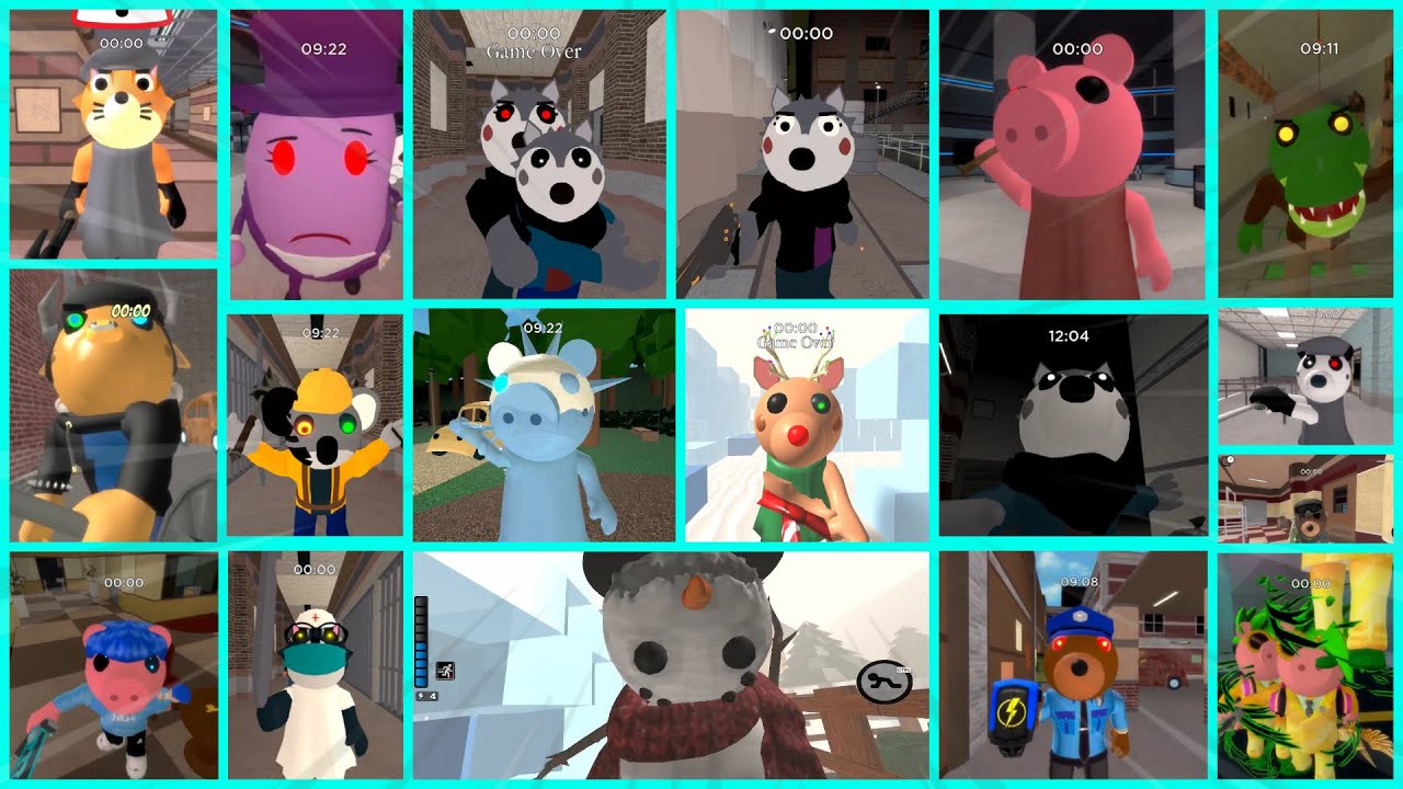 PIGGY BOOK 2 BUT ITS 100 PLAYERS ALL JUMPSCARES (UPDATED) (CHECK DESC)