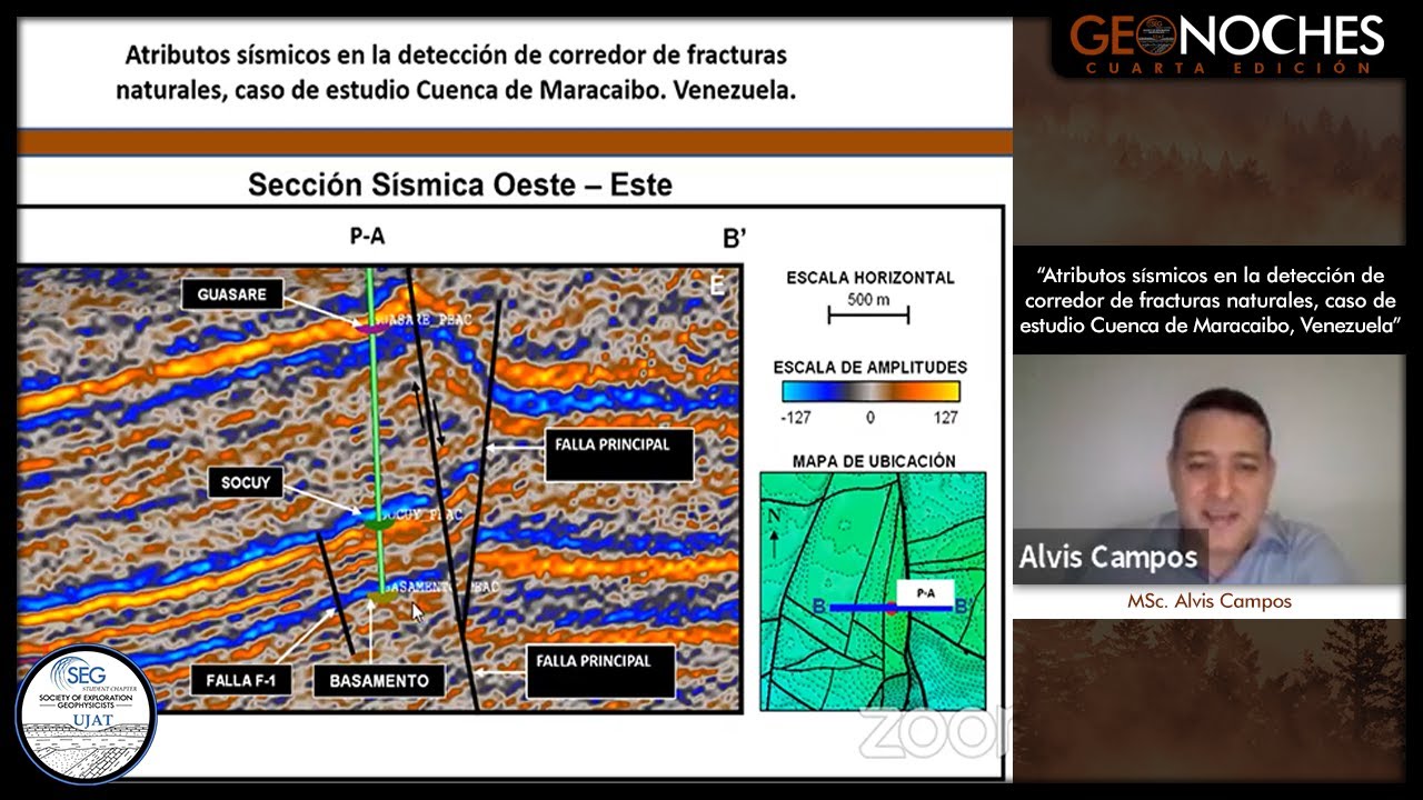 Atributos sísmicos en la detección de corredor de fracturas naturales  - MSc. Alvis Campos