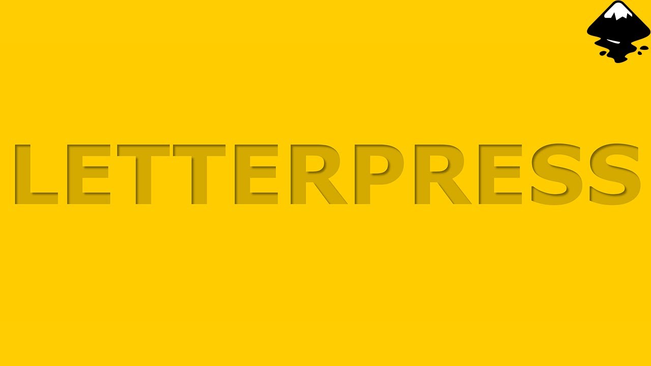 Create a letterpress text effect in Inkscape