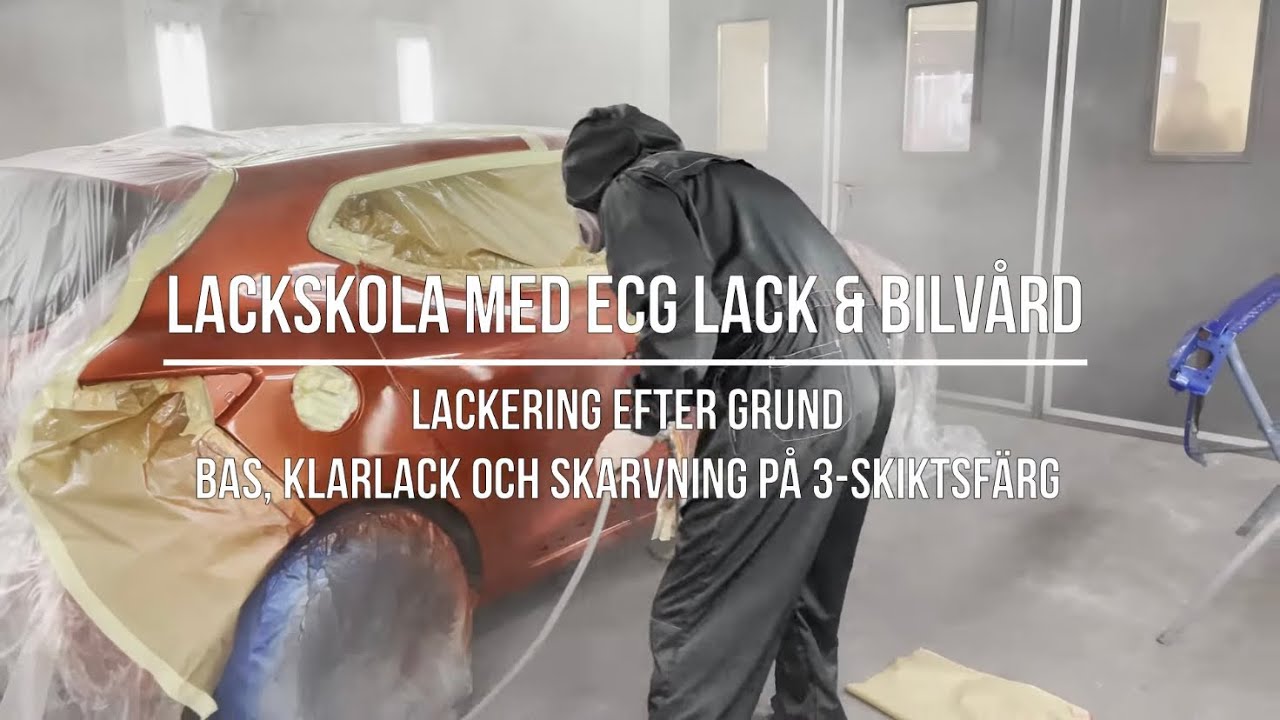 LACKSKOLA - HUR MAN LACKERAR STEG FÖR STEG - BASFÄRG & KLARLACK