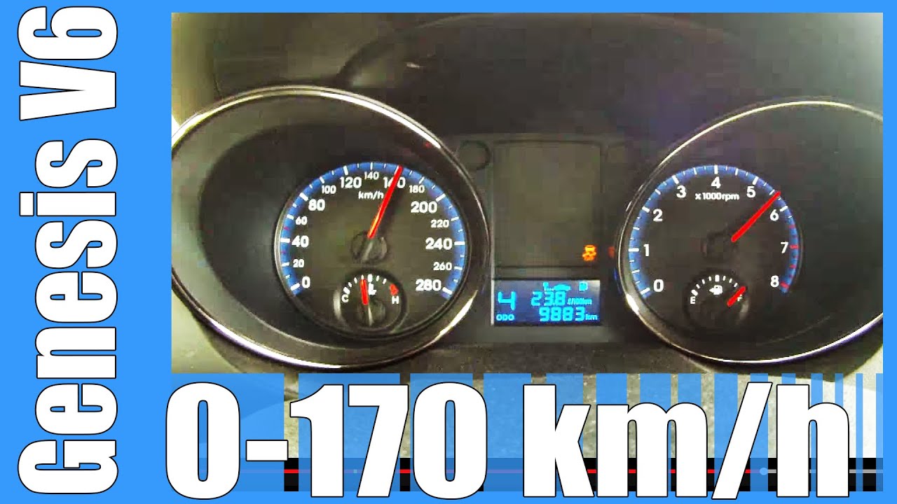 Hyundai Genesis Coupé 300 HP 3.8 V6 0-170 km/h NICE! Acceleration Test Autobahn