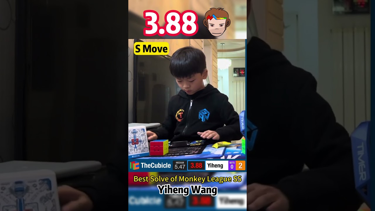 S Move | 3.88 Monkey League S5 Best Solve Yiheng Wang