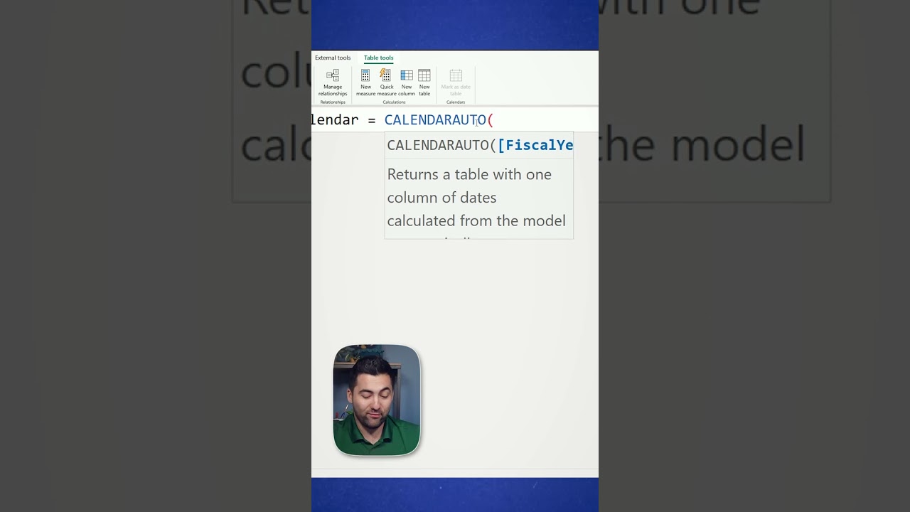 Need a Calendar Table FAST? Try This! - Power BI Quick Tip!