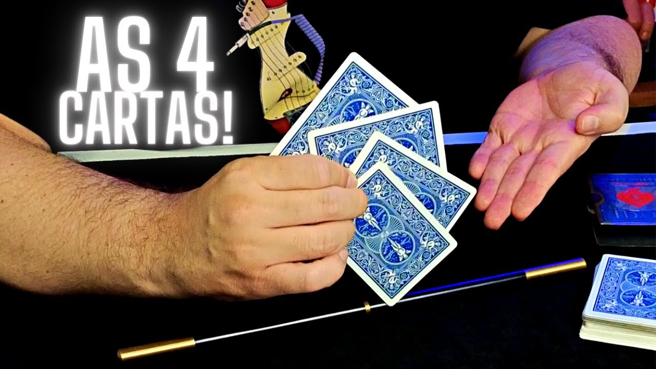 Mágica das 4 Cartas | Aprenda Uma Mágica MUITO VISUAL! (Four Card Monte)
