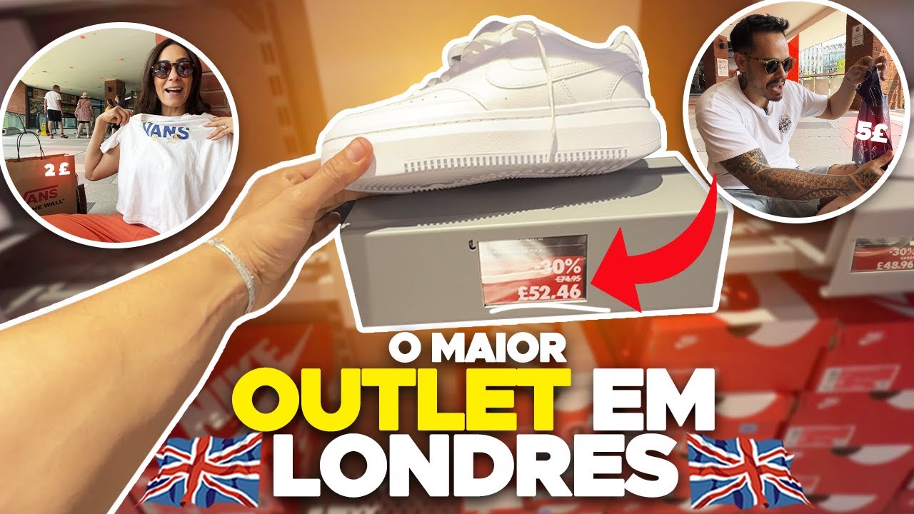 OUTLET EM LONDRES | Ganhamos 200£ pra gastar à vontade! NIKE, ADIDAS, VANS...