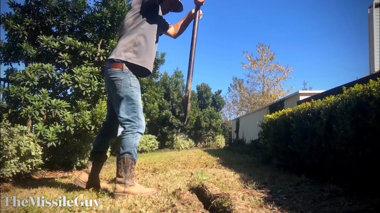 HOW TO BURY CABLES WITH A (WOMPER) without damaging grass - CLEAN