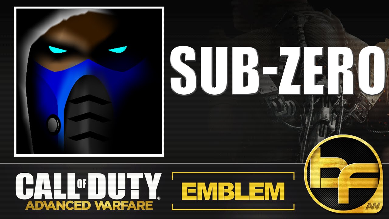 COD Advanced Warfare Emblem Tutorial #150 - Mortal Kombat Sub Zero