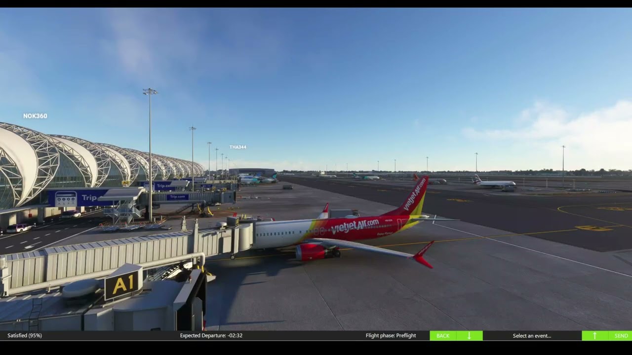 MSFS2020 IFLY737 MAX8 VIETJET AIR | VTBS - VVCR |