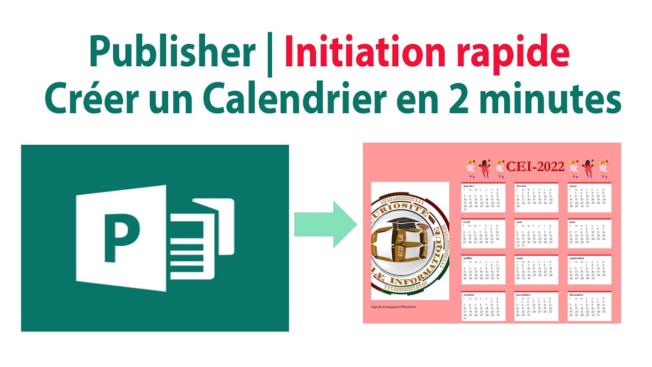 PUBLISHER INITIATION RAPIDE | CRÉER UN CALENDRIER en 2 minutes