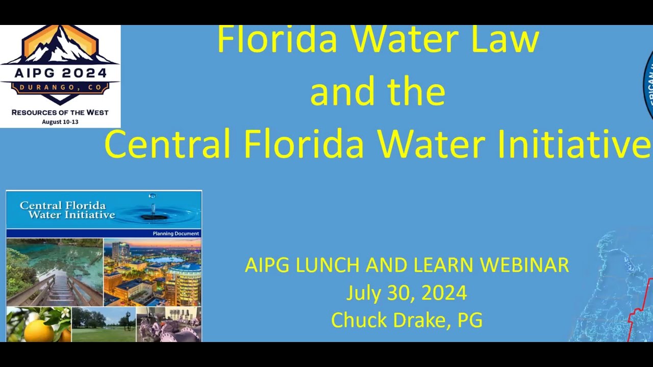 Florida Water Law and the Central Florida Water Initiative