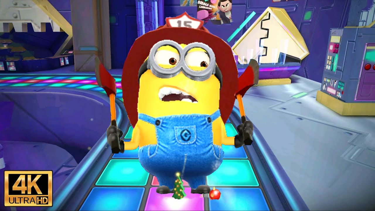 Minion Rush Firefighter Minion on a special Mission at Stolen Presents at Bratt's Lair | UHD 4K