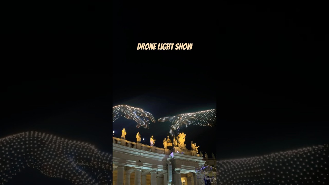Drone Light Show  #vaticancity #italy #dronelightshow #concert #shortsfeed #shortsviral #shortsvideo