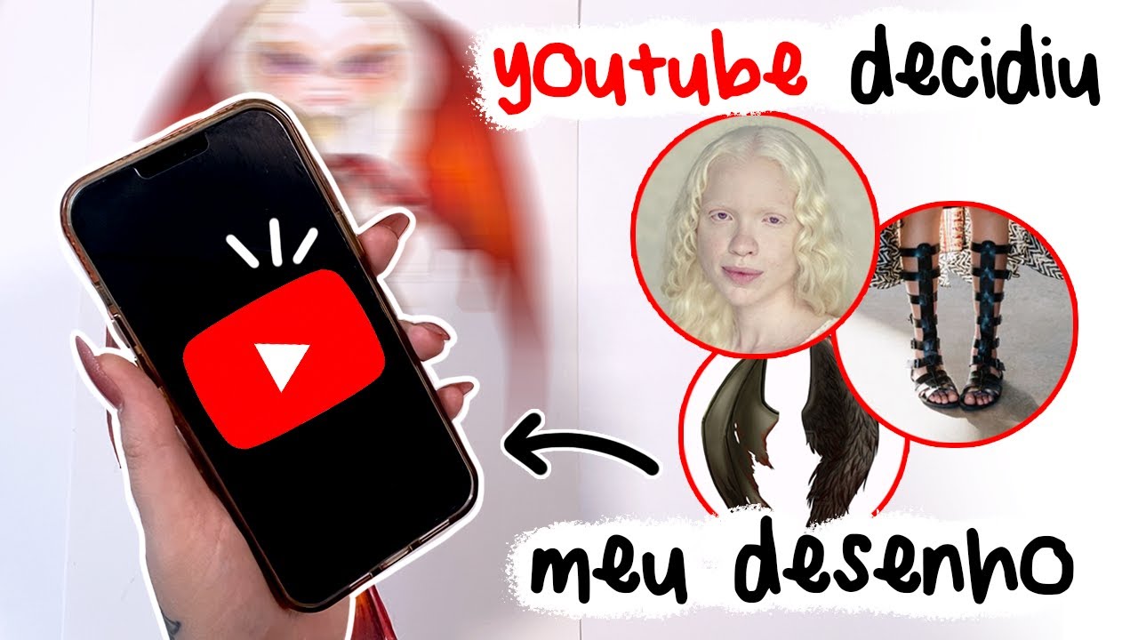 O YOUTUBE ESCOLHEU COMO DESENHAR MINHA PERSONAGEM!