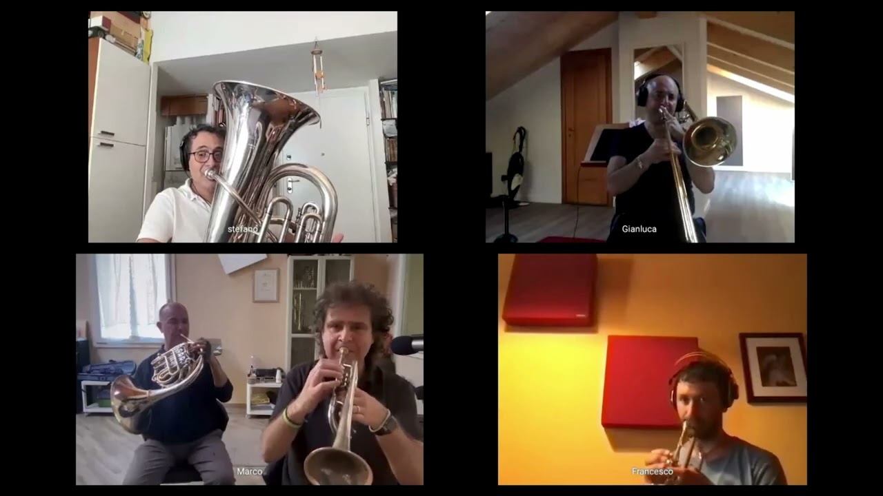 Triumph! The full Gomalan Brass Quintet rehearses on FarPlay!
