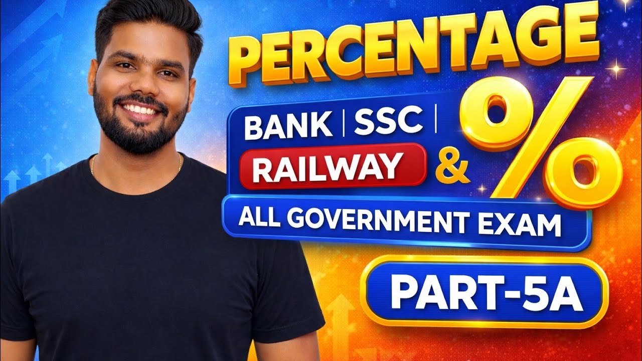 Percentage (प्रतिशत) | Basic to Advanced | SSC Bank Railway | Cass 5A|@mw