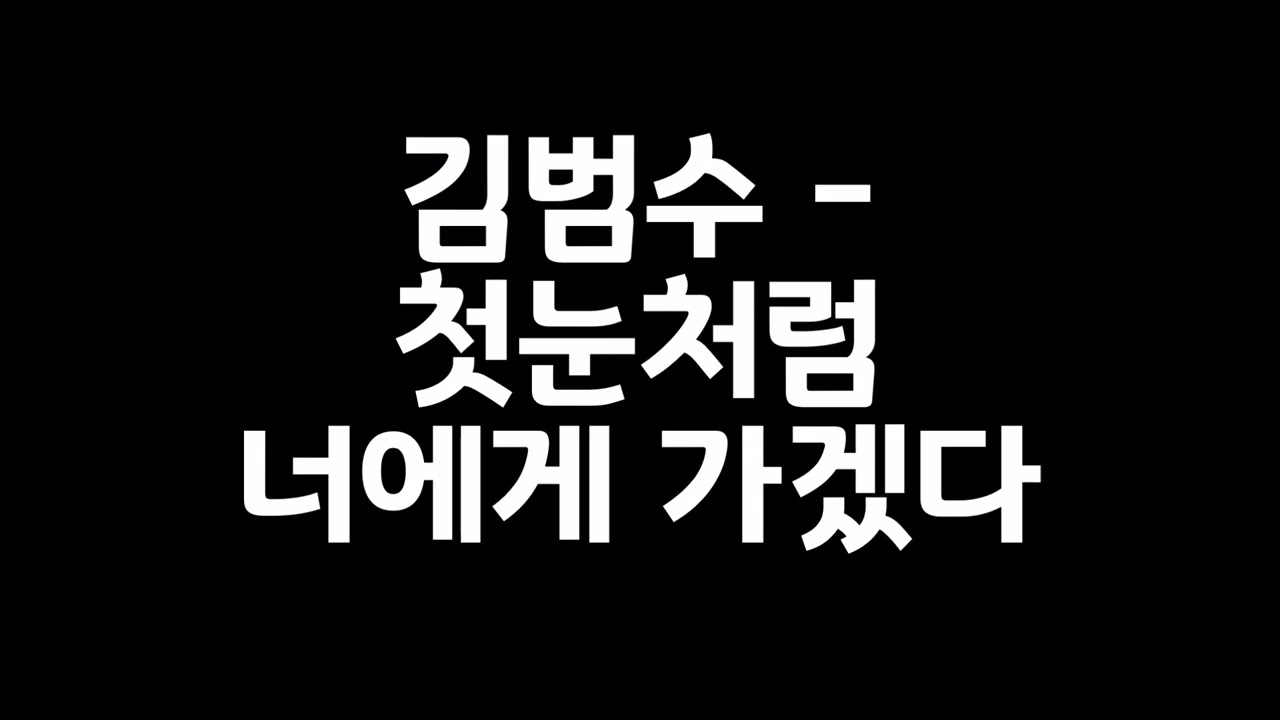 김범수 - 첫눈처럼 너에게 가겠다 (가사 / 1시간)