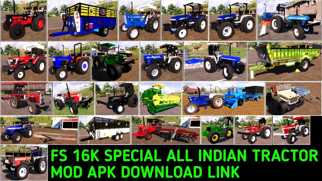 16k Special Fs All Indian Tractor Mod Apk download Link || NO LAG INDIAN TRACTOR AND NEW MAP MOD APK