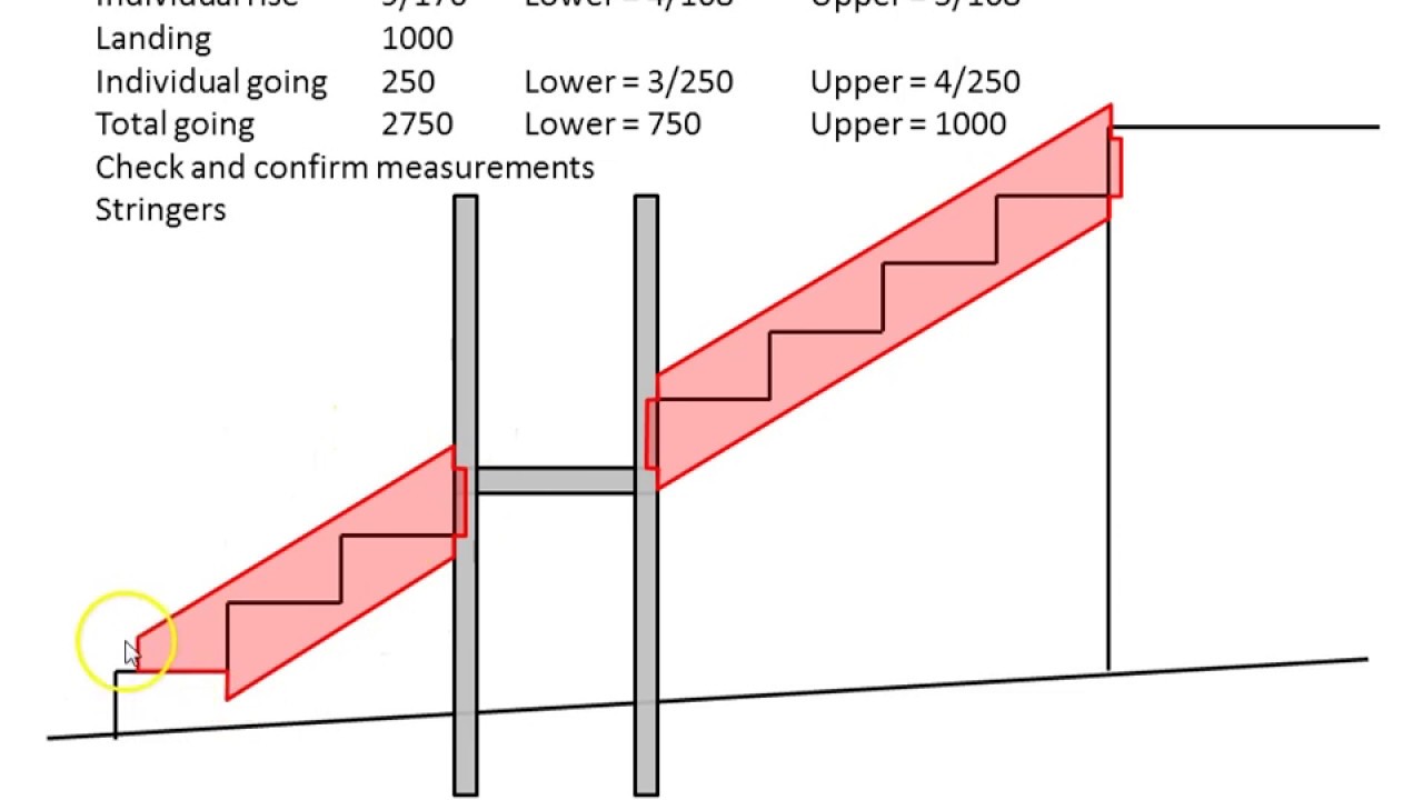 Stair calculations. Part 2 - Landing
